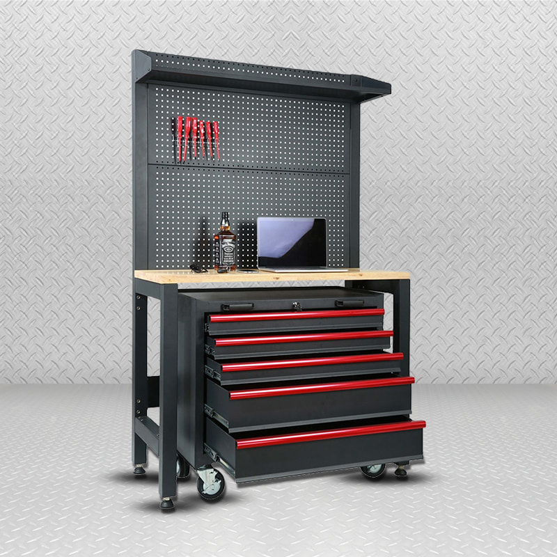 GLG2000 Flexible Mobile Wood Table Budget Garage Storage Cabinet