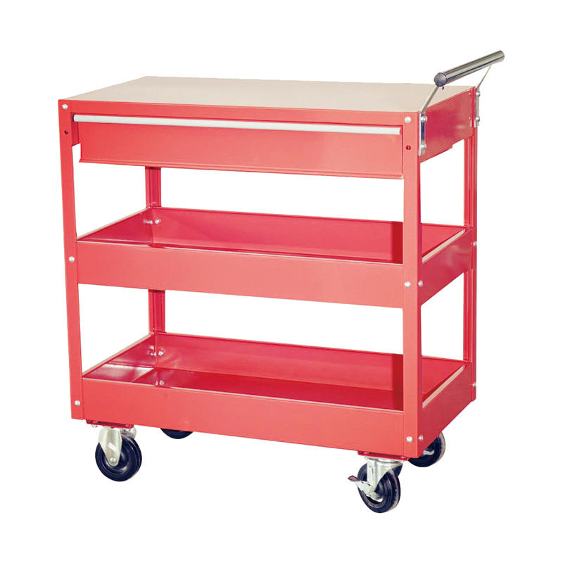 GL301 Red Metal Tool Cart With 1 Drawer