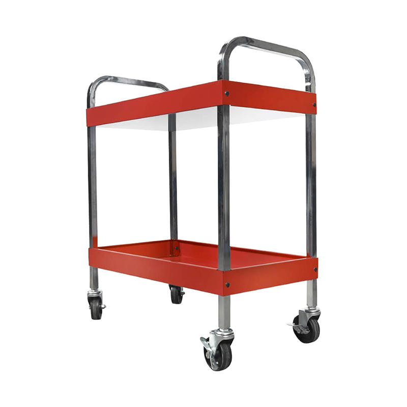 GL303 Two-layer Red Metal Tool Cart