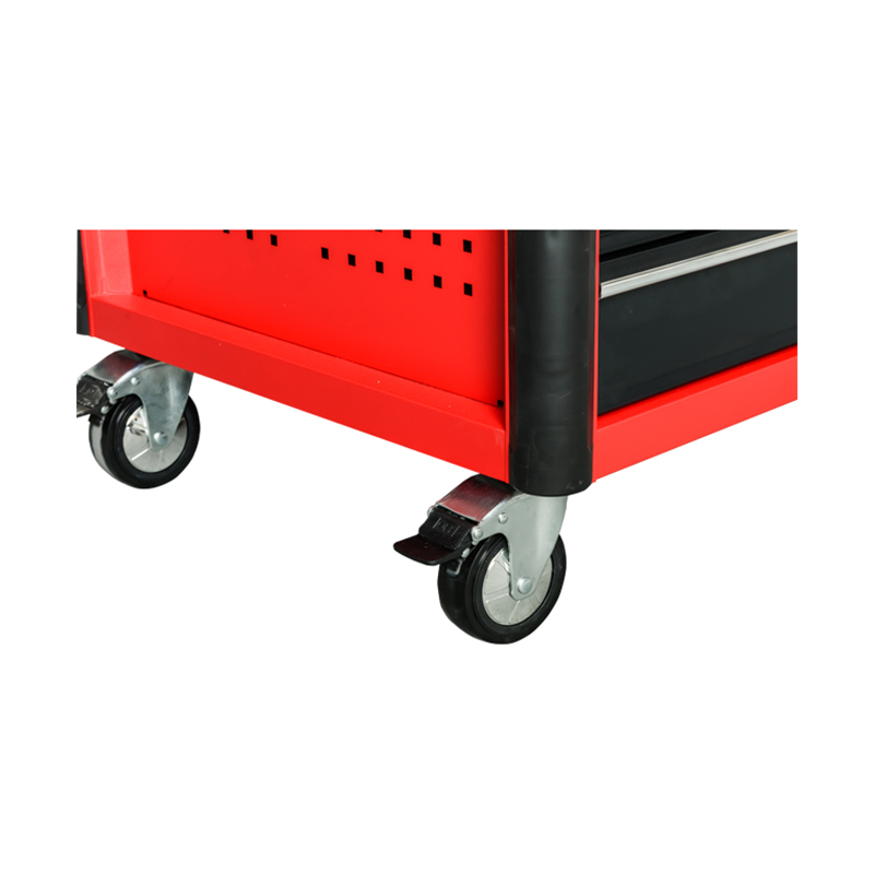 GL3407 Professional Metal Roller Cabinet Tool Trolley with Stainless Steel Working Top and Side Holes