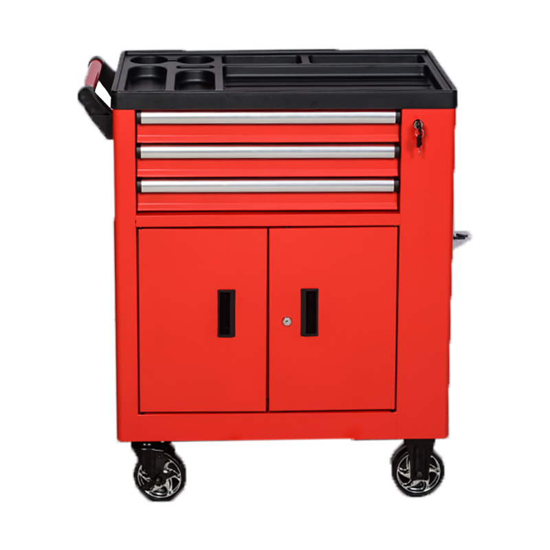 GL3107-D 3 Drawers & 2 Door combination iron tool trolley welding cart 