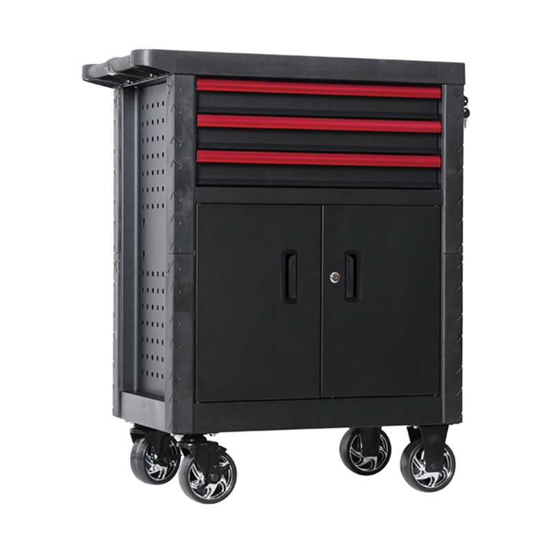 GL3107-D 3 Drawers & 2 Door combination iron tool trolley welding cart 