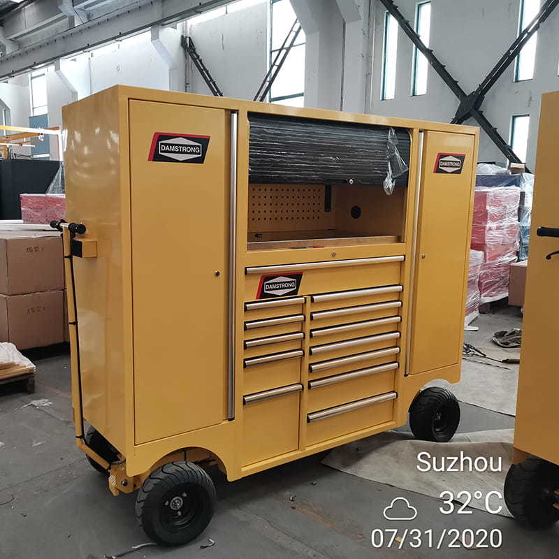 GLMrsBig Pit Cart Tool Box And Metal Cabinet With Rolling Trolley For Workshop Working Station
