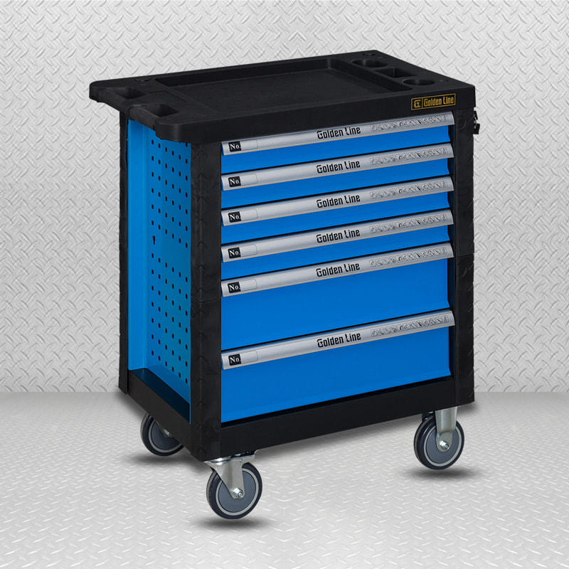 GL3106 Classic 6 Drawers Tool Cabinet With Casters Tool Trolley 