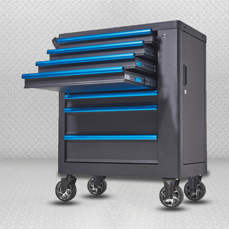 GL3307-H 7 Drawers Roller Tool Cabinet Classic Metal Storage Tool Chest Workshop Trolley