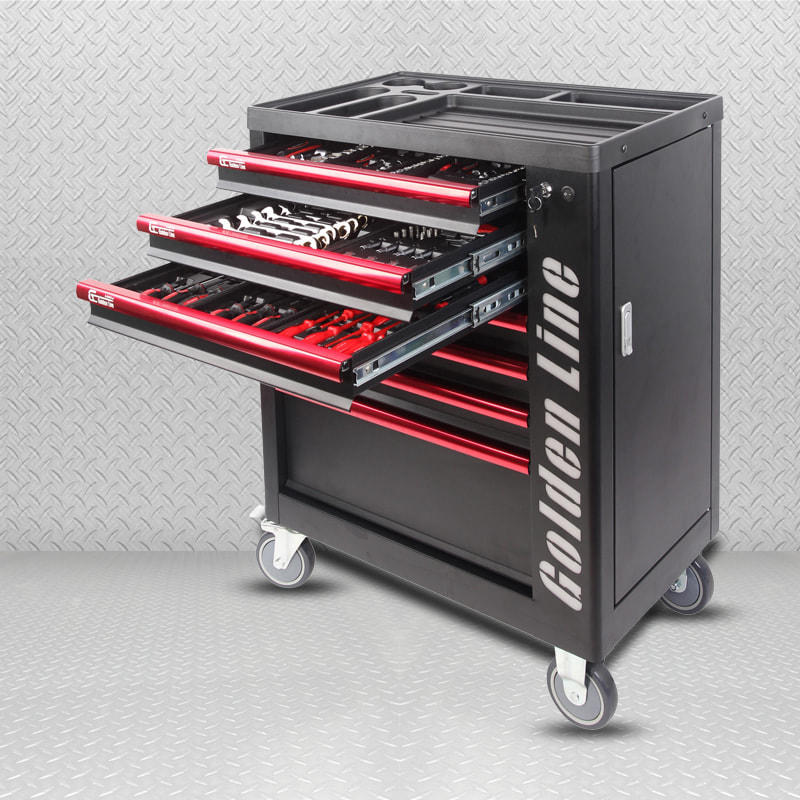 GL3307-H Seven Drawers Tool Trolley Equipped With LED LOGO