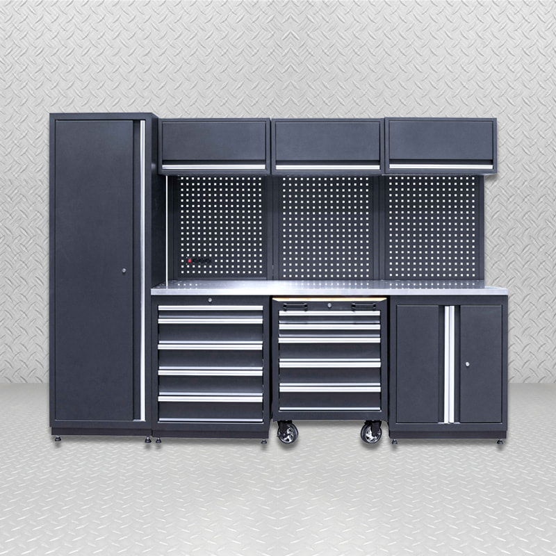 How do different coating processes enhance the rust resistance and wear durability of metal garage storage cabinets?