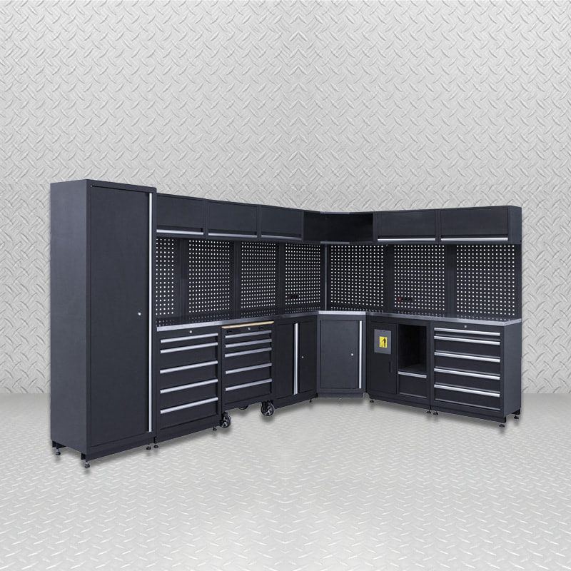 GLG7000A Workshop Garage Storage System With Corner Tool Cabinet ...