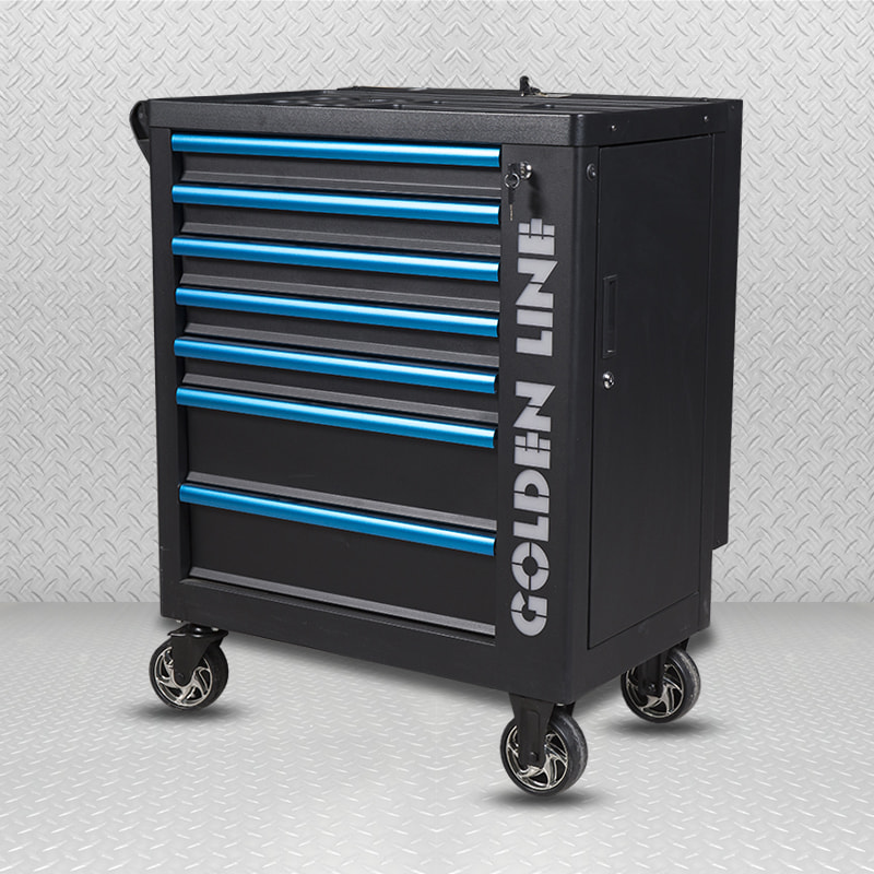 GL3307-S Rolling Tool Cabinet Garage Tool Trolley With Bluetooth Speak And Auto lifting Board