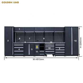 GLG6000A PRO Deepened Workshop With 690 mm Depth Stainless Steel Workbench Garage Tool Cabinets Storage